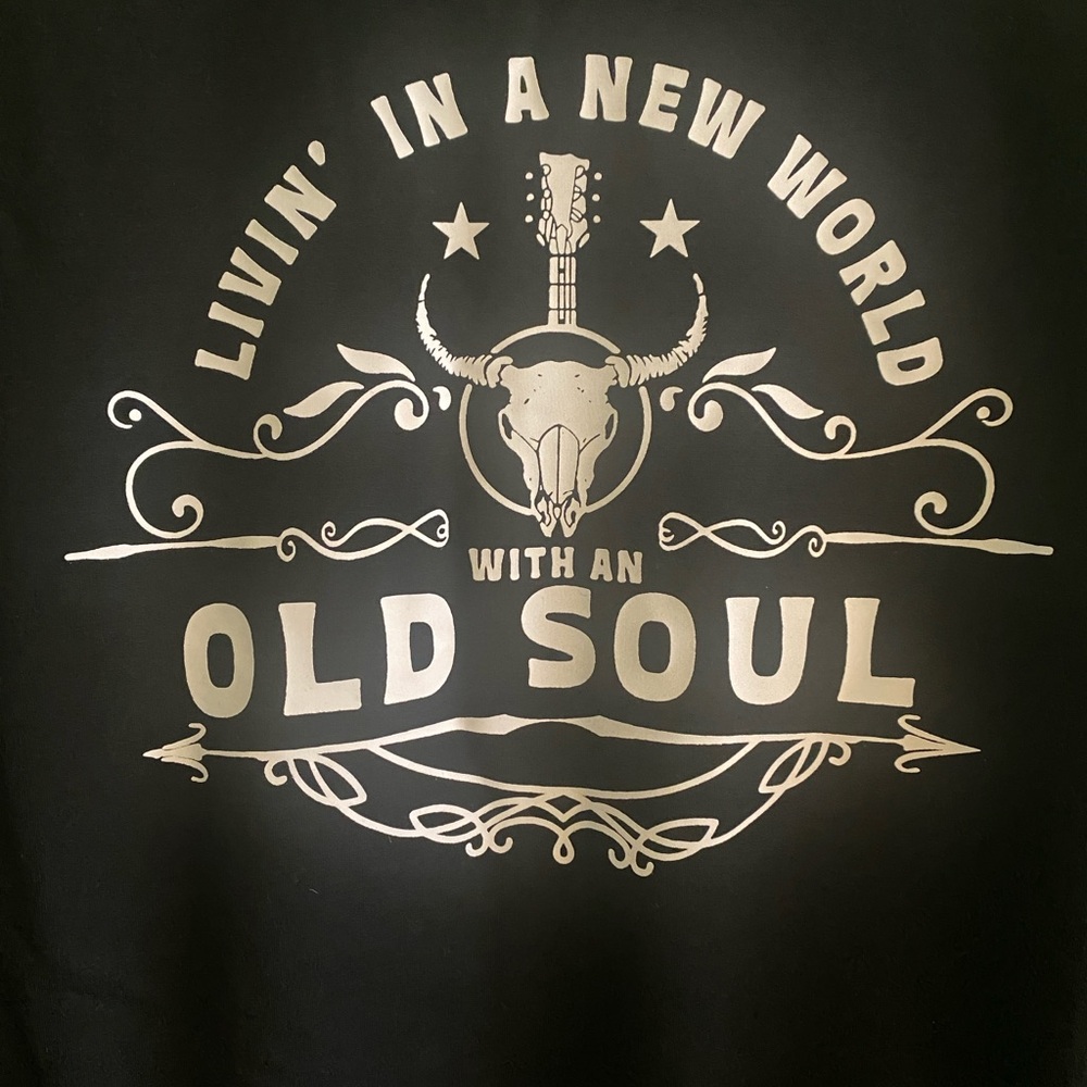 NWOT Women’s Old Soul Black Graphic Sweatshirt - Picture 2 of 3